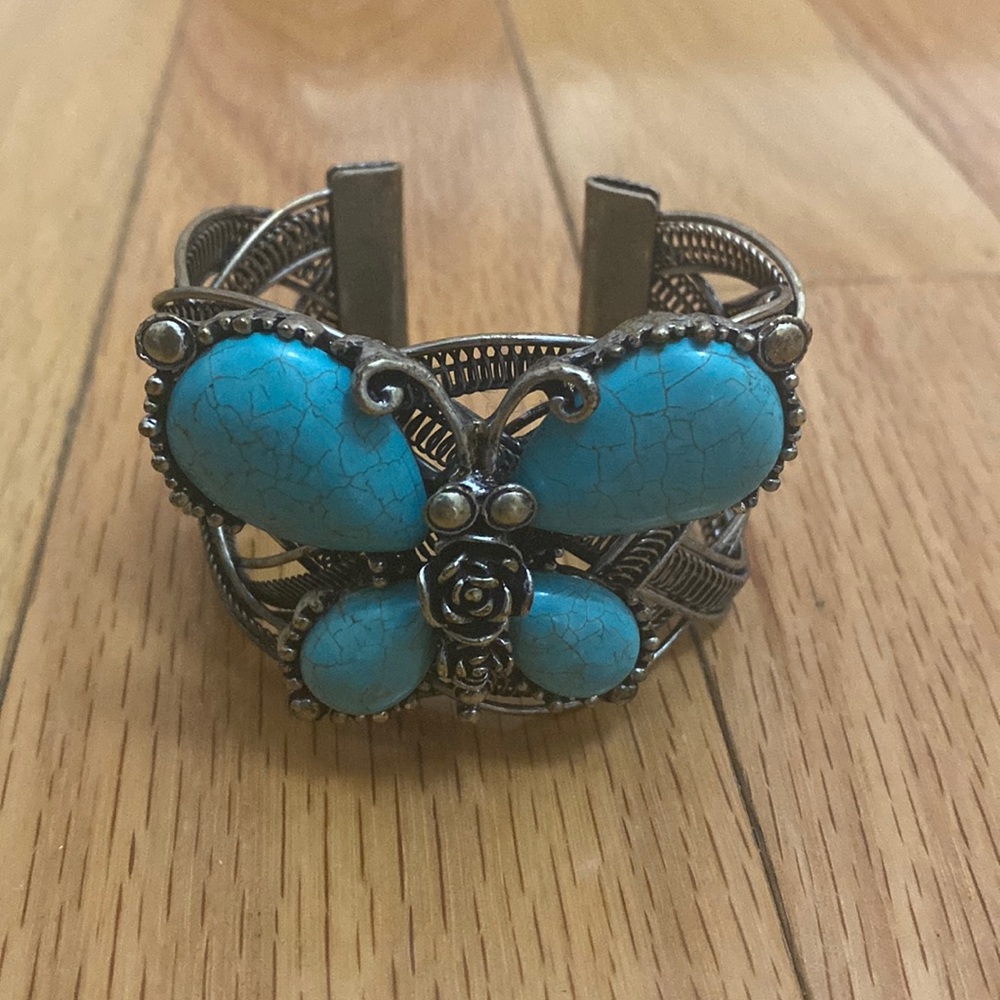 Butterfly Blue Bracelet Cuff